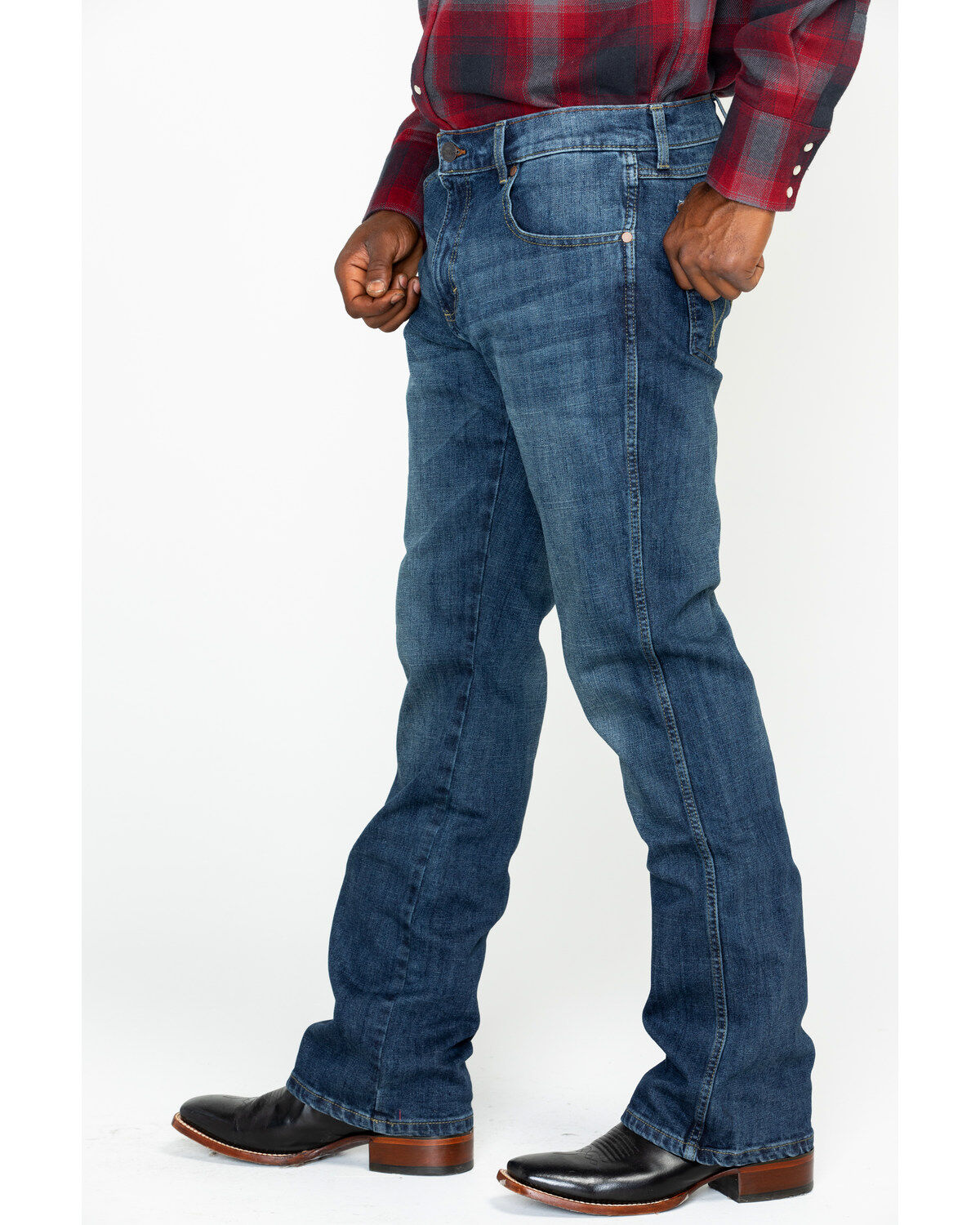 Image #4 - Wrangler Retro Men's Hale Relaxed Boot Cut Jeans, Blue, hi-res
