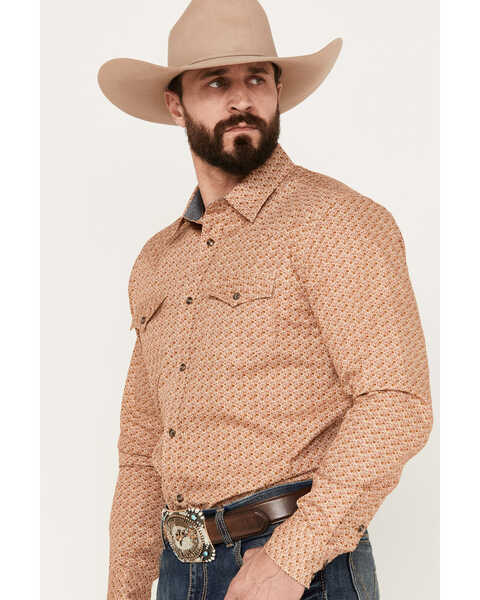 Image #2 - Cody James Men's Dixie Floral Print Long Sleeve Western Pearl Snap Shirt, Oatmeal, hi-res