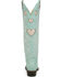 Image #5 - Justin Women's Heart Inlay Tall Western Boots - Snip Toe, Blue, hi-res