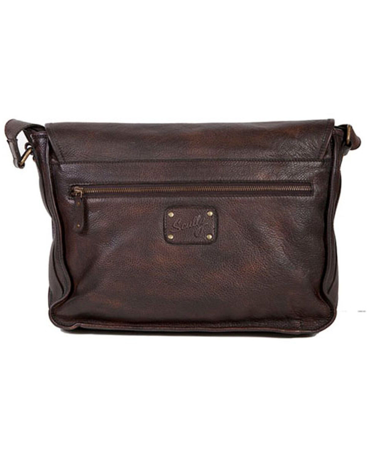 Image #2 - Scully Men's Messenger Brief Bag, Chocolate, hi-res
