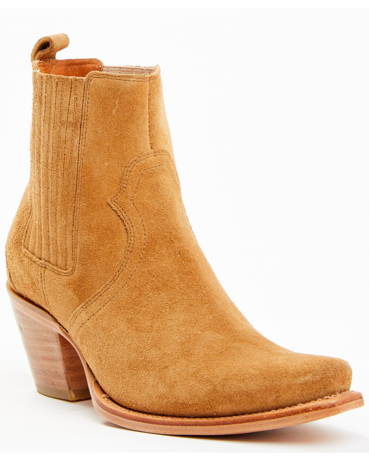 Image #1 - Cleo + Wolf Women's Andie Western Fashion Booties - Snip Toe, Cognac, hi-res