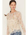 Shyanne Women's Two Tone Lace Layering Top, Sand, hi-res