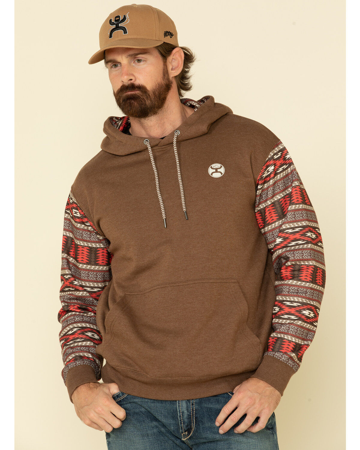 mens western aztec pullover
