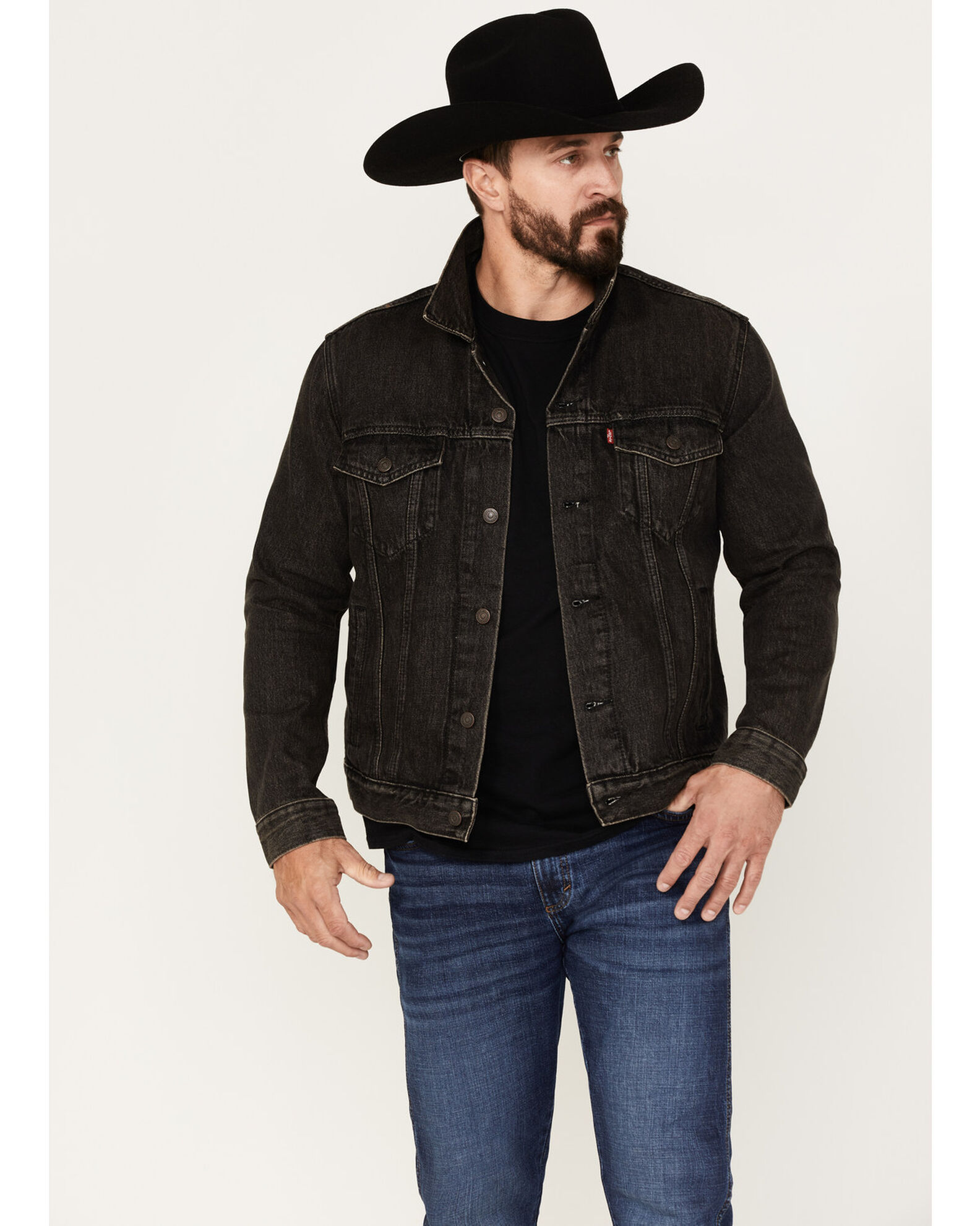 Levi's Men's Dark Wash Denim Trucker Jacket | Boot Barn