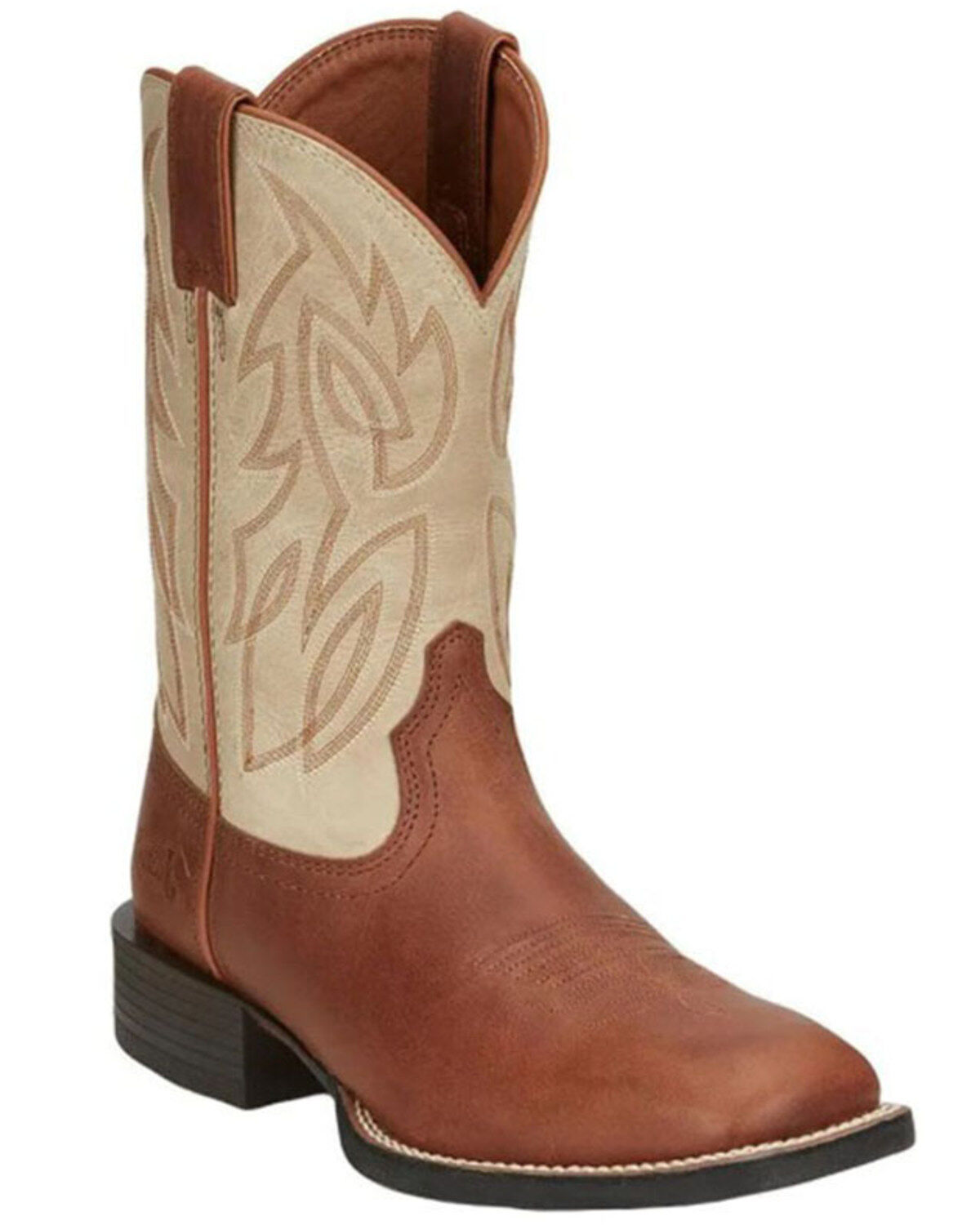 Justin Men's Canter Performance Western Boots - Broad Square Toe, Brown, hi-res