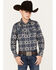 Image #1 - Cody James Boys' Print Long Sleeve Snap Western Shirt, Purple, hi-res