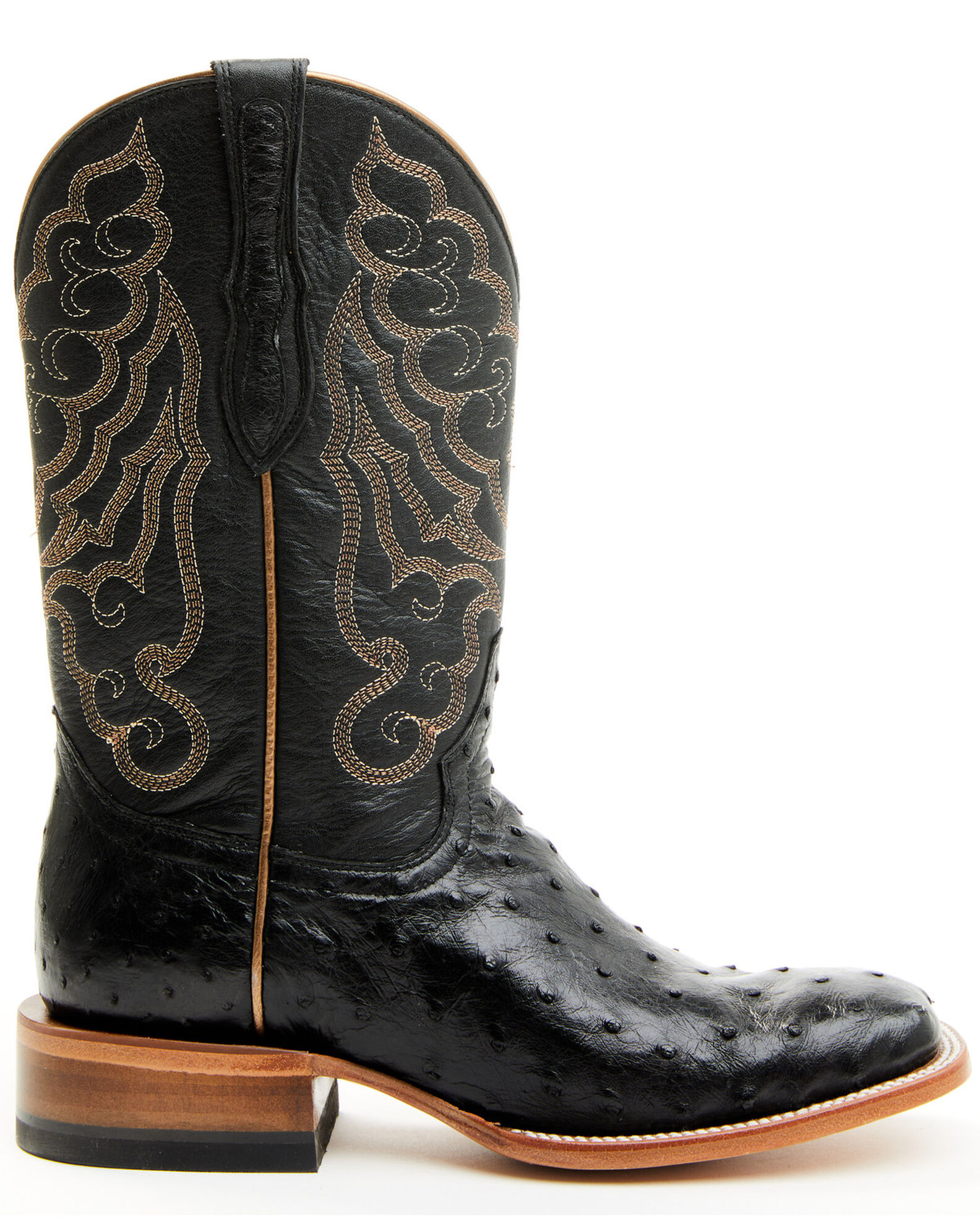 Shyanne Women's Kacie Exotic Ostrich Western Boots - Broad Square Toe