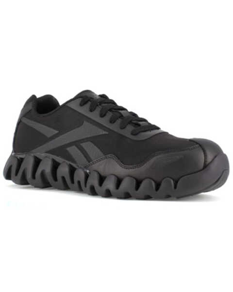 Reebok Men's Zig Pulse Metal Free Lace-Up Work Shoes - Composite Toe, Black, hi-res