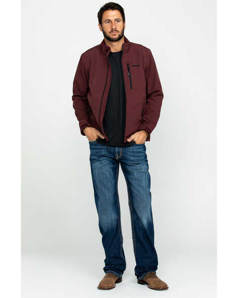 Image #6 - Wrangler Men's Trail Fleece Lined Zip Front Jacket , Burgundy, hi-res