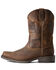 Image #2 - Ariat Men’s Rambler Patriot Distressed Western Performance Boots – Square Toe, Distressed Brown, hi-res