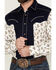 Image #3 - Wrangler Men's Rodeo Ben Color Block Floral Print Long Sleeve Pearl Snap Western Shirt, Multi, hi-res