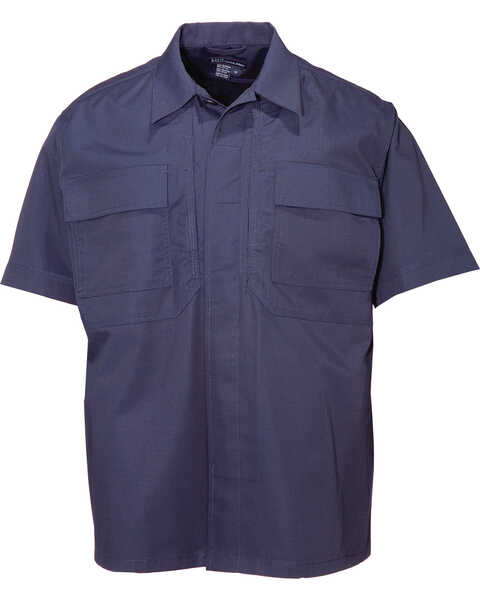 Image #1 - 5.11 Tactical Men's Taclite TDU Short Sleeve Button Down Shirt, Navy, hi-res