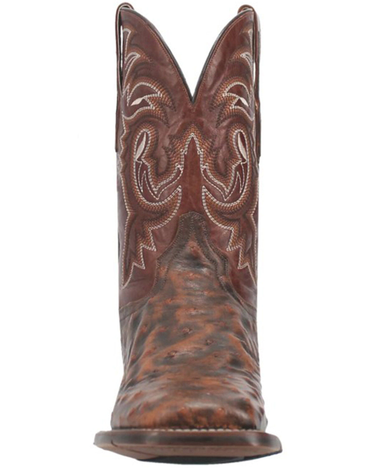 Image #4 - Dan Post Men's Dillinger Full Quill Ostrich Western Boots - Broad Square Toe, Brown, hi-res