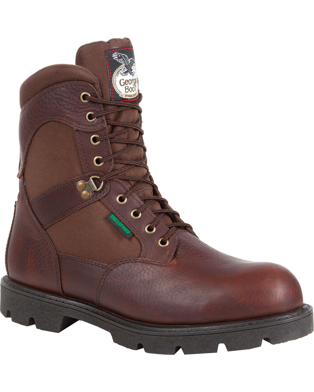 Image #1 - Georgia Men's Homeland Waterproof Work Boots - Soft Toe , Brown, hi-res