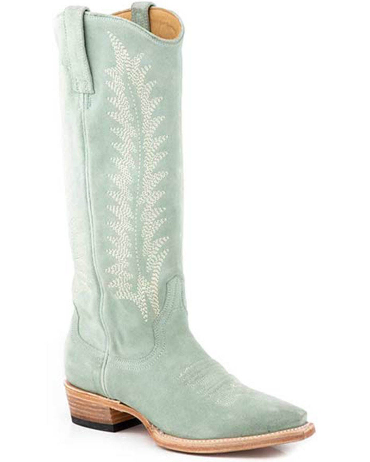 Stetson Women's Emme Tall Western Boots - Snip Toe, Blue, hi-res