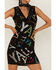 Any Old Iron Women's Y'all Short Embellished Dress , Black, hi-res