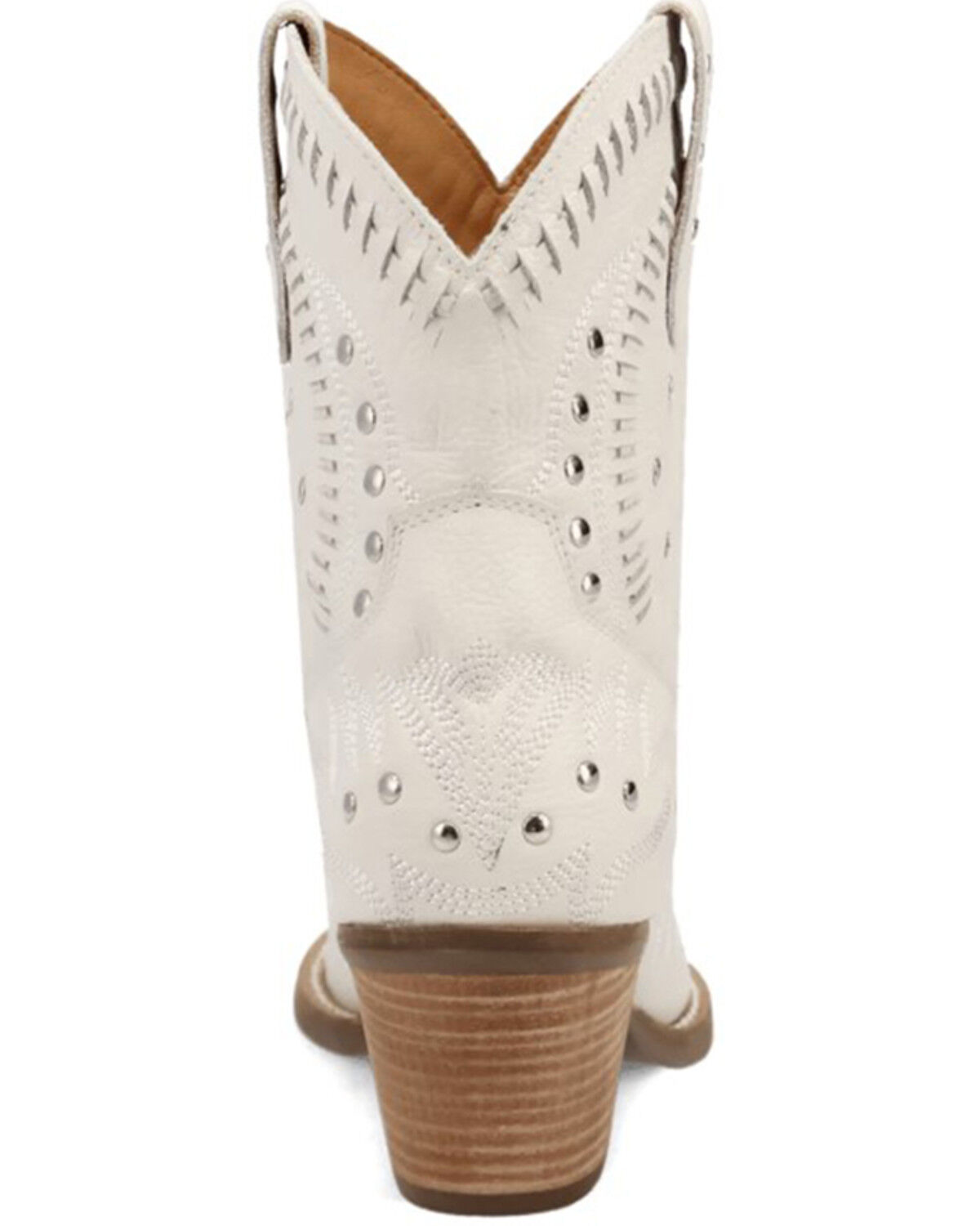 Image #5 - Dingo Women's Precious Western Booties - Snip Toe, White, hi-res