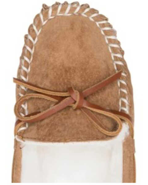 Lamo Footwear Girl's Slip-on Suede Moccasins, Chestnut, hi-res