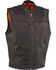 Image #1 - Milwaukee Leather Men's Cool Tec Leather Vest - Big 3X , Black, hi-res