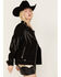 Boot Barn x Understated Leather Women's Sunburst Leather Jacket, Black, hi-res