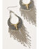 Image #2 - Shyanne Women's Longhorn Chandelier Earrings, Silver, hi-res