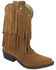 Image #1 - Smoky Mountain Little Girls' Wisteria Western Boots - Medium Toe, Brown, hi-res