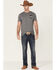 Howitzer Men's Heather Charcoal Freedom Union Graphic Short Sleeve T-Shirt , Charcoal, hi-res