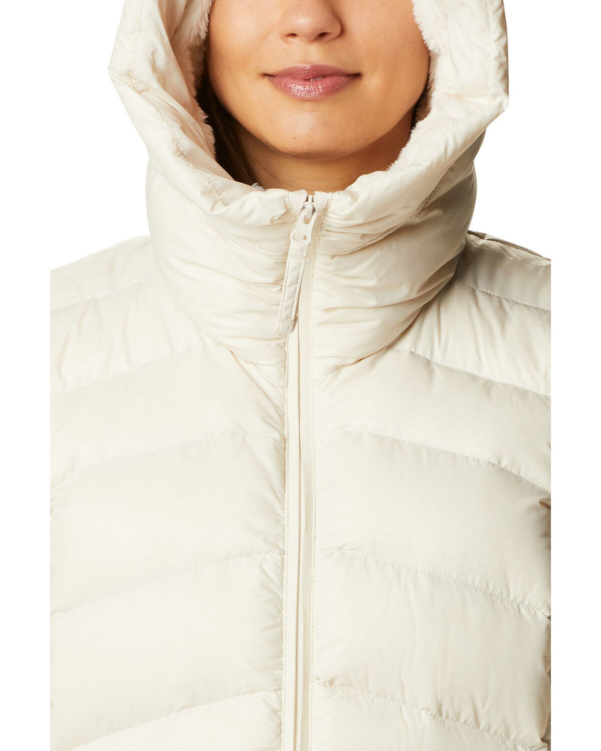 Image #3 - Columbia Women's Chalk Autumn Park Down Hooded Mid Jacket, Tan, hi-res