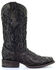 Image #2 - Corral Women's Black Glitter Inlay & Studs Western Boots - Square Toe, , hi-res