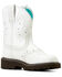 Image #1 - Ariat Women's Gembaby Snake Print Western Boots - Round Toe, White, hi-res