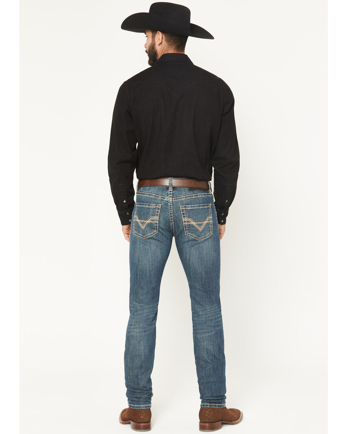 Image #3 - Rock & Roll Denim Men's Rifle Medium Vintage Wash Skinny Reflex Stretch Denim Jeans, Medium Wash, hi-res