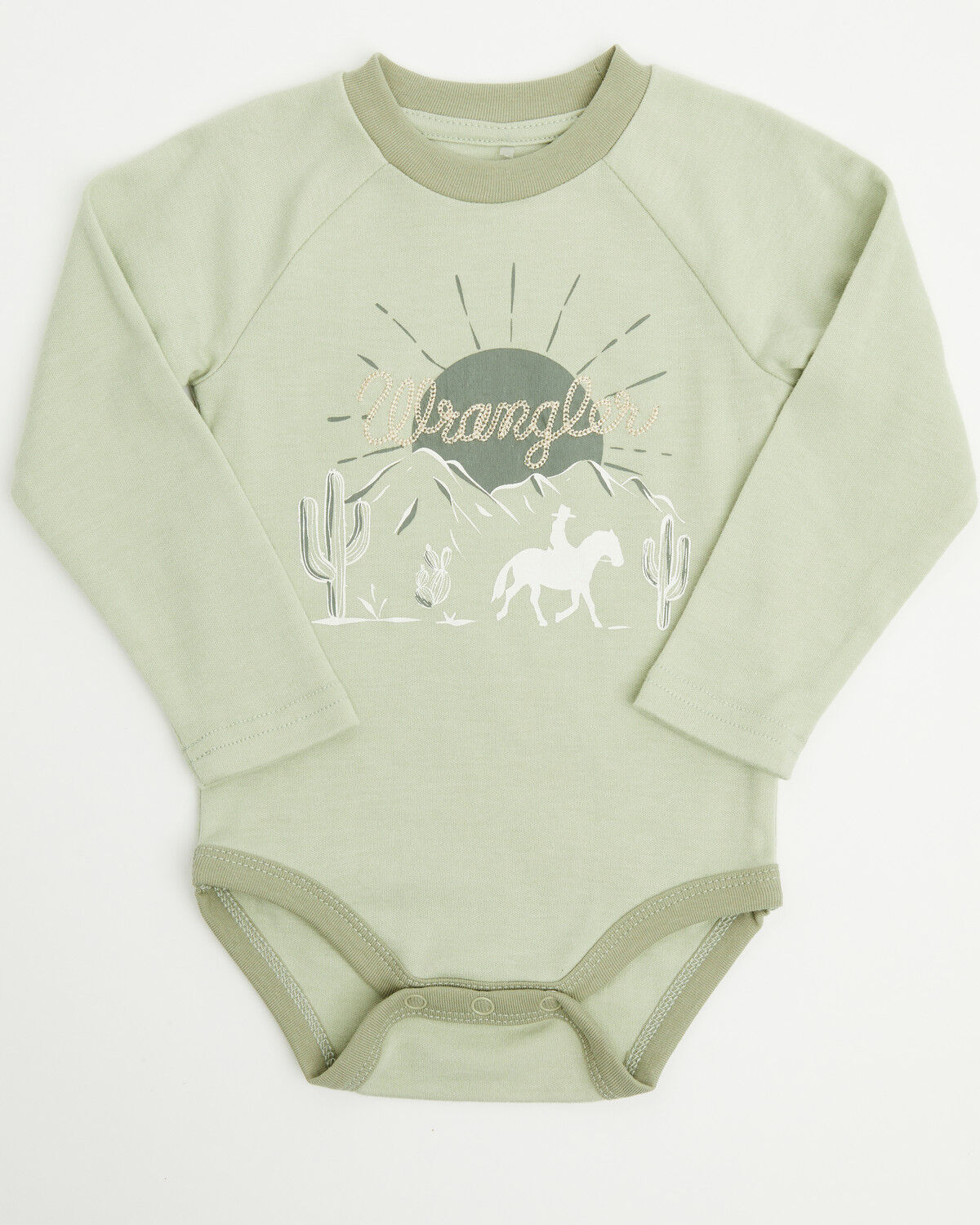 Image #3 - Wrangler Infant Boys' Cowboy Sunset Onesie Set - 3 Piece, Multi, hi-res