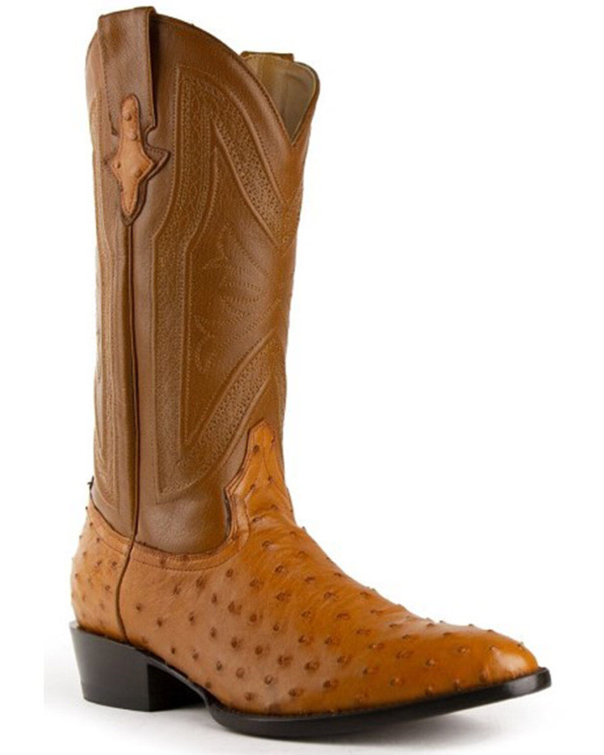 Image #2 - Ferrini Men's Colt Full Quill Ostrich Western Boots - Round Toe, , hi-res