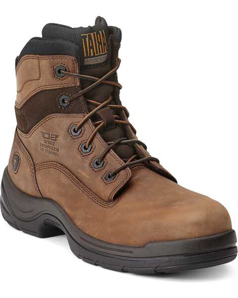 Image #1 - Ariat Flex Pro 6" Lace-Up Distressed Work Boots - Composite Toe, , hi-res
