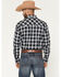 Image #4 - Wrangler Retro Men's Plaid Print Long Sleeve Snap Western Shirt, Black, hi-res