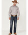 Resistol Men's Arcadia Geo Print Long Sleeve Snap Western Shirt , Purple, hi-res