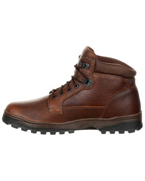 Rocky Men's Outback Waterproof Outdoor Boots - Round Toe, Brown, hi-res