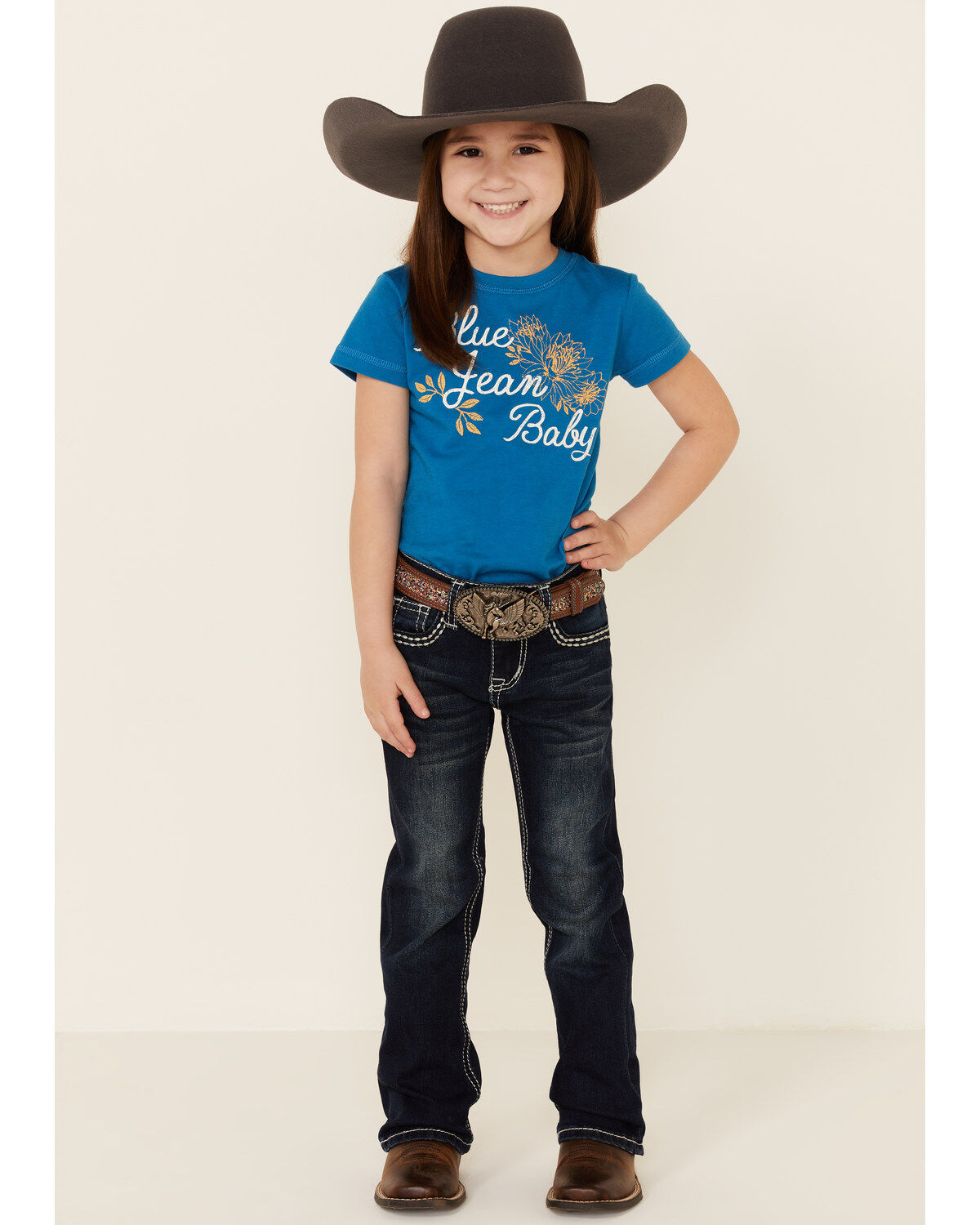 Little girls western jeans clearance