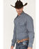 Image #2 - Cinch Men's Modern Fit Small Geo Print Snap Western Shirt, Blue, hi-res