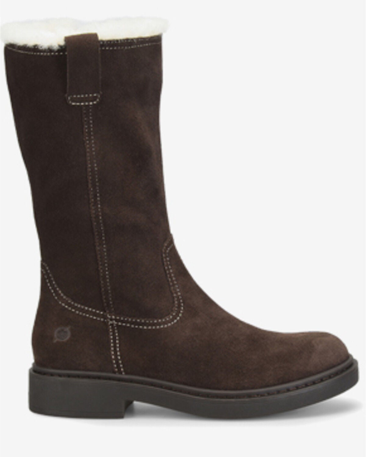 Image #2 - Born Women's Bradey Shearling Casual Boots - Round Toe, Dark Brown, hi-res