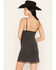 Image #4 - Rock & Roll Denim Women's Sleeveless Rhinestone Mini Dress, Chocolate, hi-res