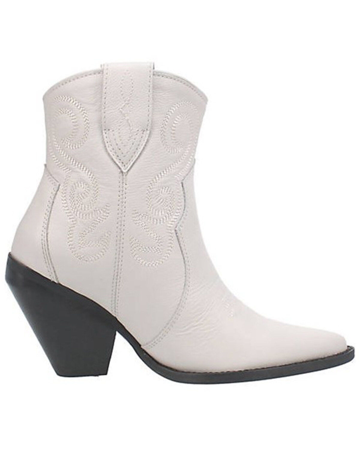 Image #2 - Dingo Women's Pretty N Prissy Western Booties - Snip Toe, White, hi-res
