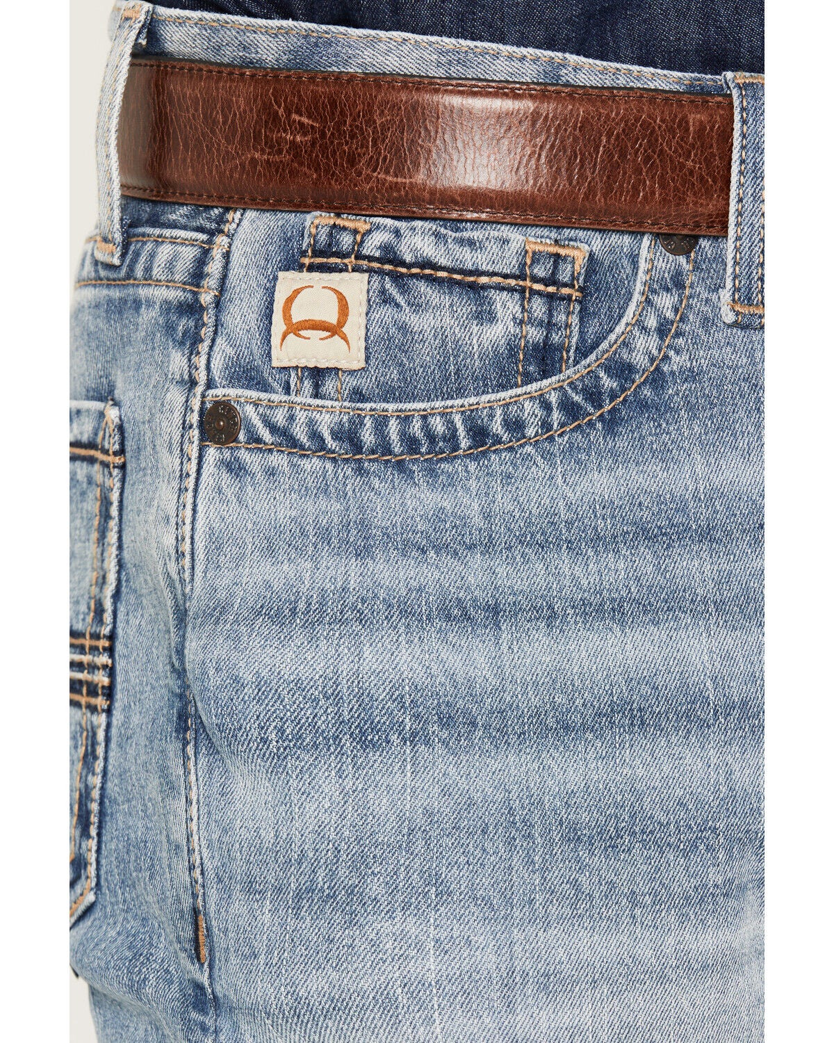 Image #2 - Cinch Men's Ian Acid Medium Wash Slim Bootcut Performance Stretch Denim Jeans, Medium Wash, hi-res