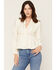 Image #1 - Wild Moss Women's Western Embroidered Long Sleeve Peasant Top, Cream, hi-res