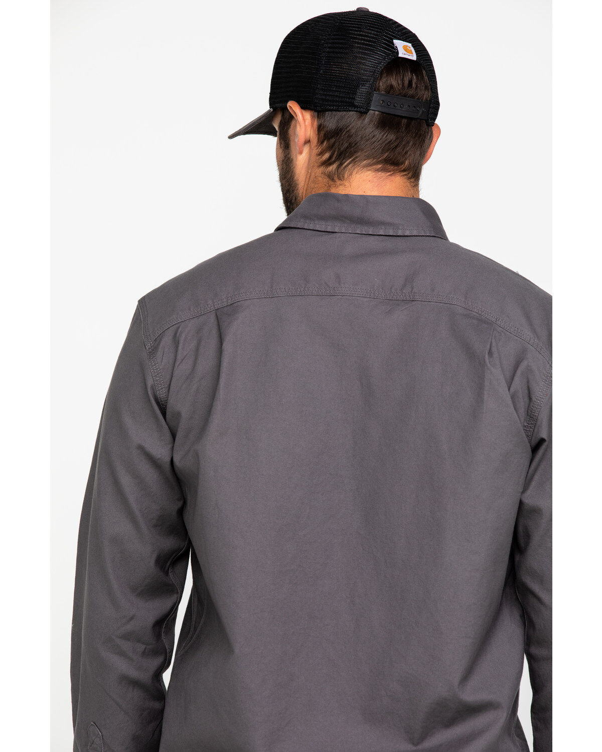 Image #5 - Carhartt Men's Rugged Flex® Rigby Long Sleeve Work Shirt, Grey, hi-res