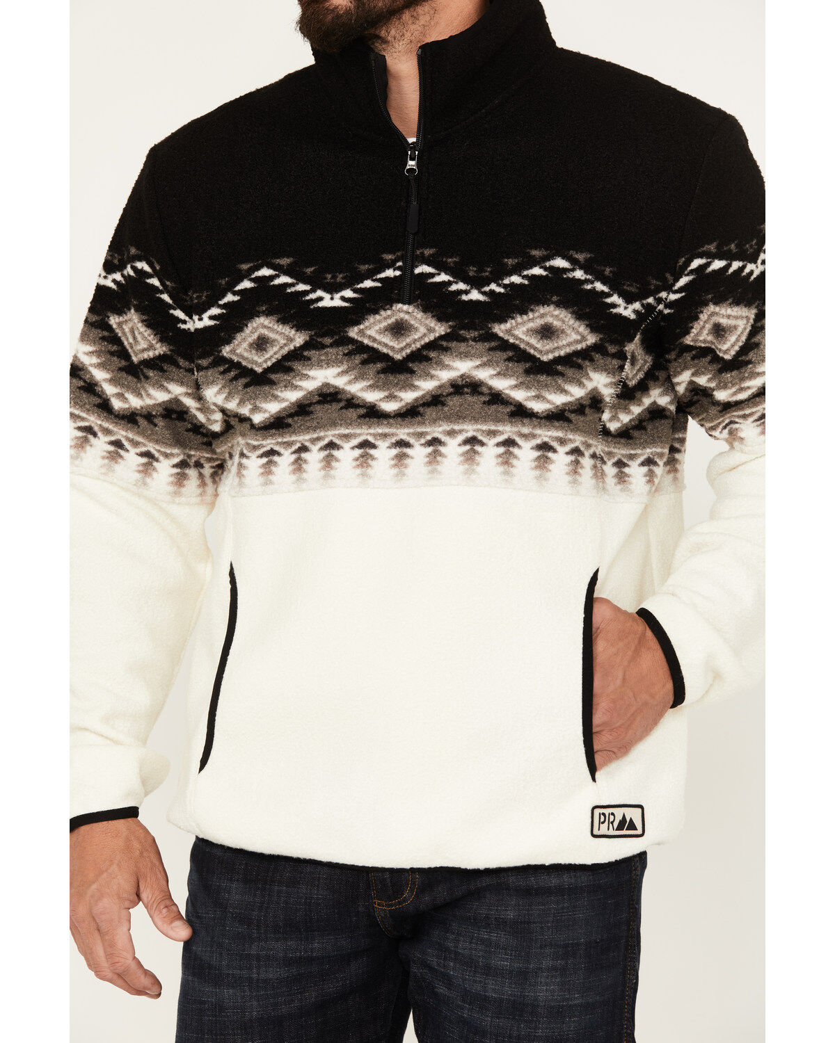 Image #3 - Powder River Outfitters by Panhandle Men's Southwestern Print Zip Pullover, , hi-res