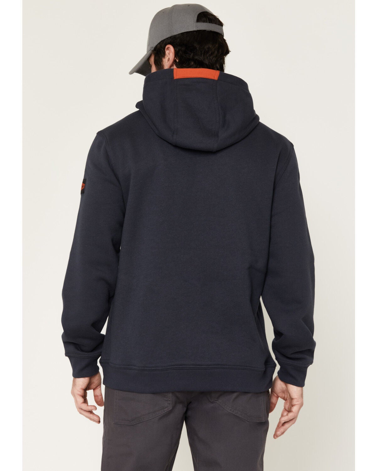 Image #4 - Brunt Workwear Men's Shelvin Hooded Sweatshirt, Navy, hi-res