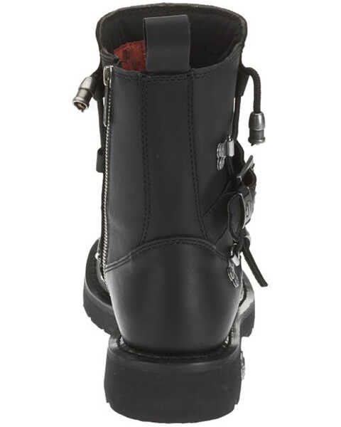 Image #4 - Harley Davidson Men's Distortion Skull Moto Boots - Round Toe, Black, hi-res