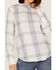Image #3 - Flag & Anthem Women's Desert Son Long Sleeve Plaid Shirt, Blue/white, hi-res