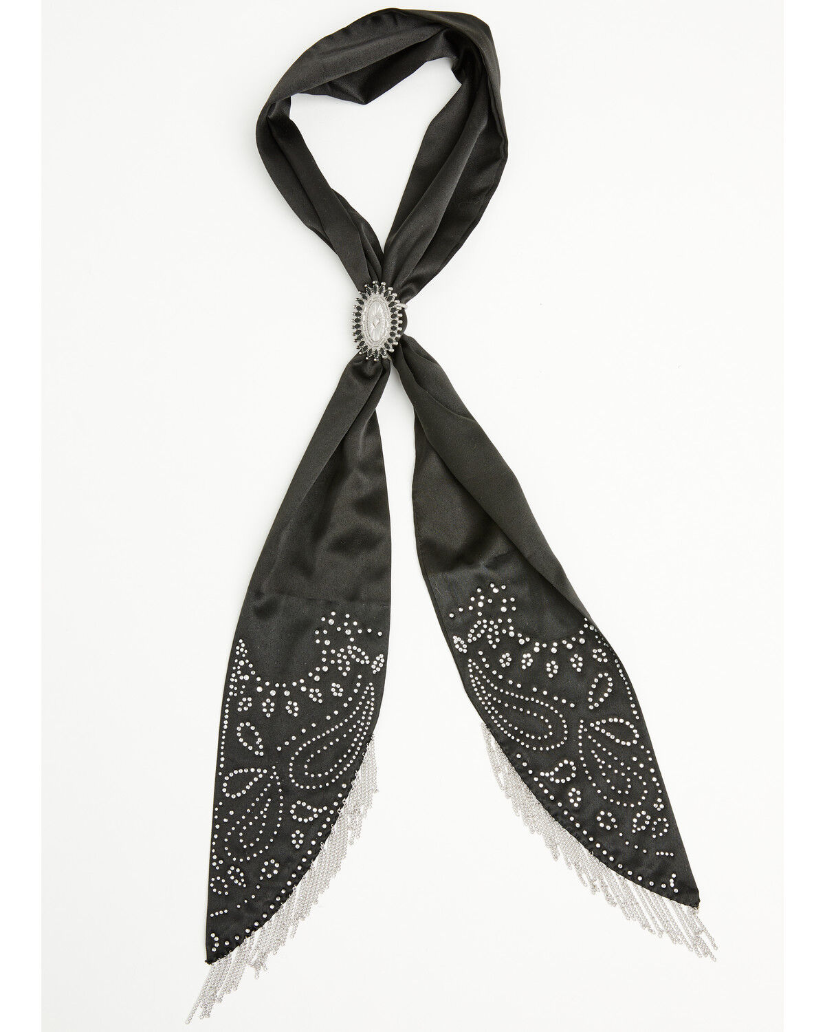 Image #1 - Idyllwind Women's Kingston Rhinestone Bandana Necklace, Black, hi-res